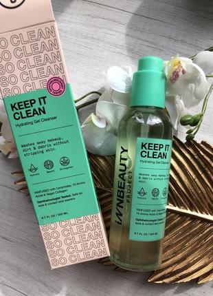 Гель  для вмивання innbeauty project keep it clean hydrating gel cleanser with ceramides & 10 amino acids