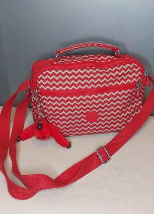 Женская сумка через плечо kipling yelinda k15338a90 chevron red pr