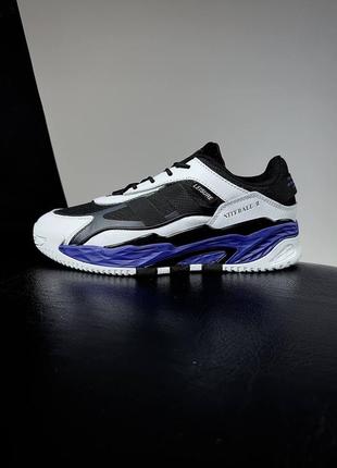 Популярна модель кросівок чорно білого кольору з фіолетовими вставками 🖤🤍💜4 фото