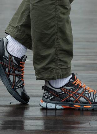 Чоловічі кросівки asics gel-kahana 8 grey orange асікс сірого з оранжевим кольорів5 фото