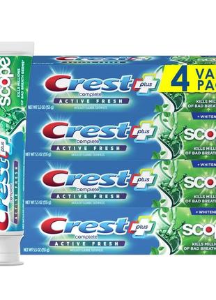 Зубна паста crest complete whitening whitening + scope active fresh 155 g2 фото