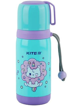 Термос kite rainbow catcorn k24-301-2, 350 мл