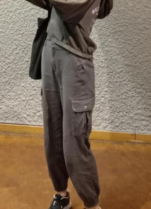 Джогери штани карго з кишенями по боках на манжетах2 фото