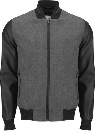 Класний бомбер з "ялинковою" текстурою і шкір-зам. рукавами від bravesoul