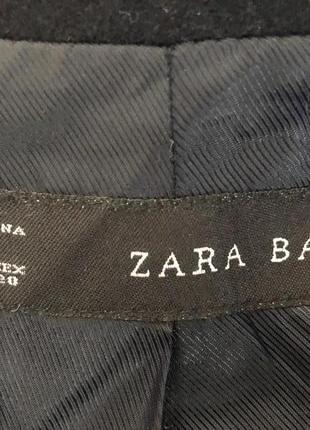 Стильное темно-синее двубортное пальто от zara, размер м (реально s-l)7 фото