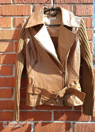 Демисезонная кожананая куртка косуха escorpion2 фото