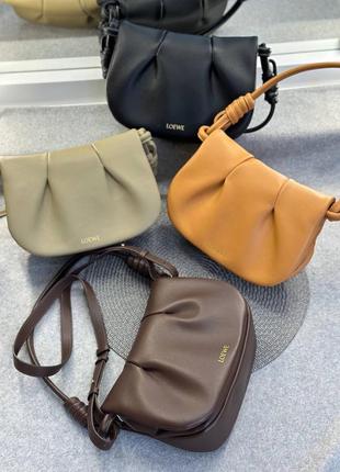 Сумка кожаная в стиле loewe премиум