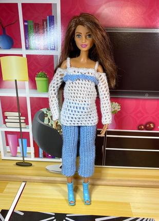 Одежда для куклы барби для кукол barbie пуловер и штаны4 фото