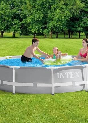 Каркасный бассейн intex 26700 prism frame, 305х76 см, объем воды 4485 л.