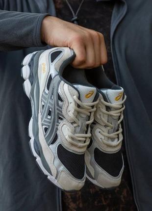 Чоловічі кросівки asics gel-nyc grey асікс сірого кольору
