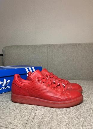 Шкіряні кеди adidas stan smith adicolor triple red(оригінал) 37р