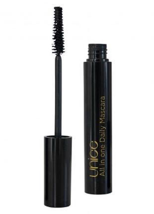 Туш для вій unice all in one daily mascara, 10 мл, туш юнайс2 фото