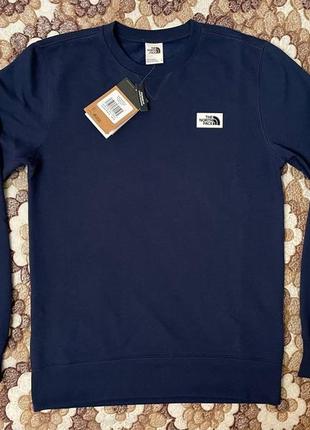 The north face heritage patch crew sweatshirt summit navy nf0a7wxh8k2 світшот кофта реглан оригінал10 фото