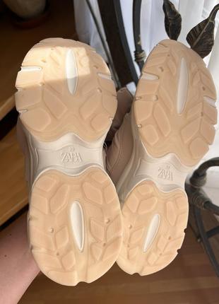 Zara кеды кроссовки с бантиком размер 39 бант пудра мягкие 25 см7 фото