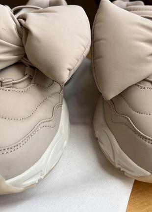 Zara кеды кроссовки с бантиком размер 39 бант пудра мягкие 25 см5 фото