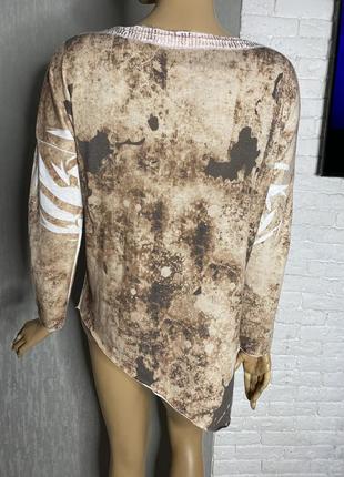 Італійська асиметрична кофта трикотажна блуза тонкий джемпер2 фото