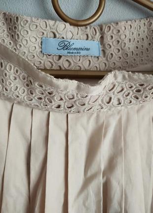 Легкая бежевая юбка blumarine из натуральных тканей4 фото