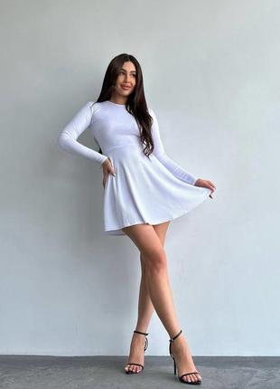 Сукня дзвіночок дуже ніжне та жіночне плаття с10011 білий  дуже ніжне та жіночне плаття для твоєї за