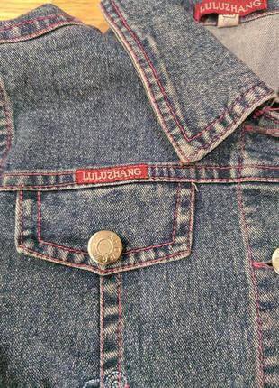 Джинсовка куртка джинсова на дівчинку 110-1224 фото