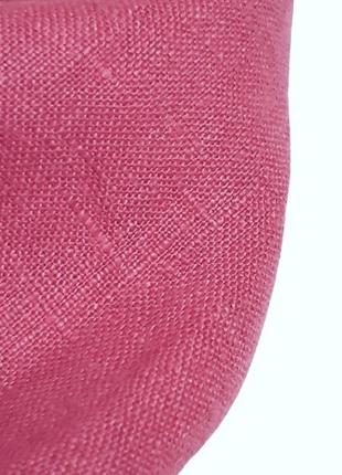 M-l льняной женский жакет малинового цвета, летний пиджак без подкладки в 1 экз.5 фото