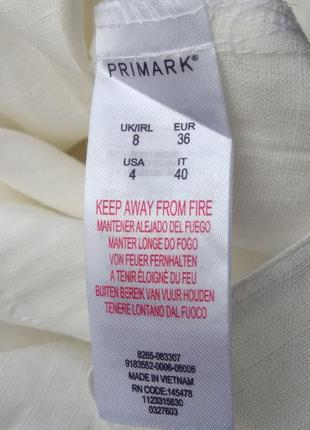 Актуальная белая блуза primark/универсальная укороченная женская блузка с карманами/50% вискоза5 фото