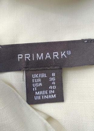 Актуальная белая блуза primark/универсальная укороченная женская блузка с карманами/50% вискоза7 фото