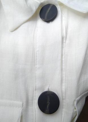 Актуальная белая блуза primark/универсальная укороченная женская блузка с карманами/50% вискоза4 фото