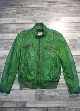Milestone  leather jacket люкс шкіра куртка бомбер р. 50