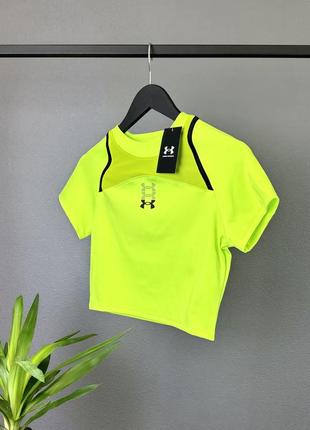 Жіноча кроп футболка under armour оригінал з нових колекцій.1 фото