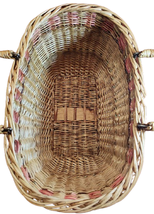 Корзина с двумя ручками 17 л, металлический каркас, лоза