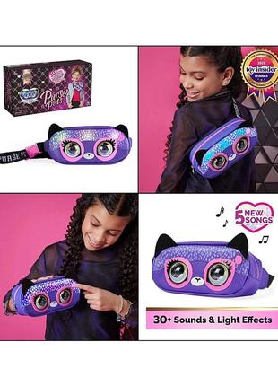 Интерактивная сумочка гепард со световыми и звуковыми эффектами purse pets spin master музыкальная сумка игрушка кукла игровой набор для девочки