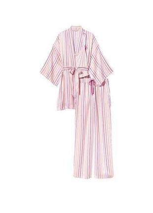 Victoria´s victorias secret виктория сикрет сатиновая пижама тройка 3-piece satin pajama set2 фото