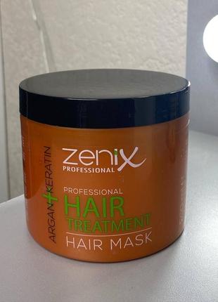 Маска для волосся з арганою та кератином zenix1 фото