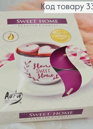 Аромасвічі таблетки, свічка із запахом свіжості, милого будинку 6 шт/4 години горіння, свічка bispol