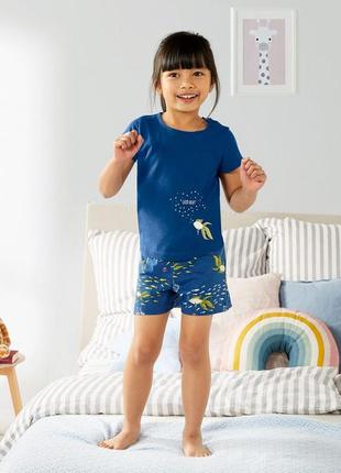 2-4 года летняя пижама для девочки домашний костюм футболка шорты трикотажные для дома пляжа отдыха2 фото