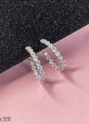 Срібні сережки конго