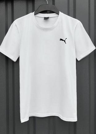 Футболка puma (нова) (чорна, біла) s, m, l, xl, xxl