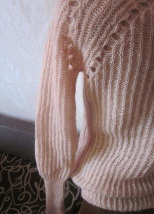 Кид мохер) свитер humanoid размер xs, 30 кид мохер, 30 шерсть.новый.пудра4 фото