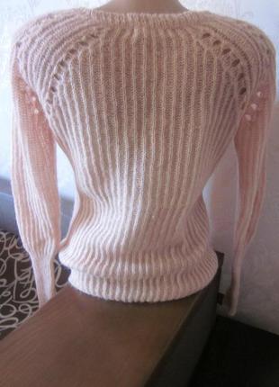 Кид мохер) свитер humanoid размер xs, 30 кид мохер, 30 шерсть.новый.пудра3 фото