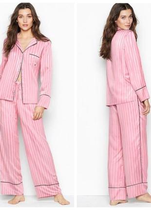 Victoria´s victorias secret виктория сикрет сатиновая пижама satin long pj set уценка