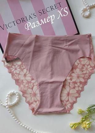 Трусики чікі victoria's secret floral mesh no show high-leg cheeky panty, вікторія сікрет