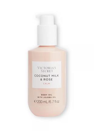 Олія для тіла масло victoria’s secret coconut milk&rose natural beauty body oil оригінал2 фото