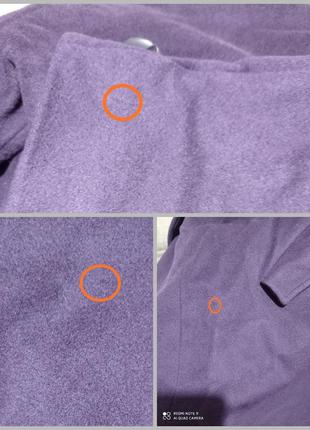 К1. шикарное шерстяное двухбортное фиолетовое пальто полуреглан шерсть кашемир баклажан кашемір7 фото