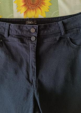 Р 14-16 / 48-50-52 стильные базовые синие джинсы штаны брюки стрейчевые 98% хлопок m&co5 фото