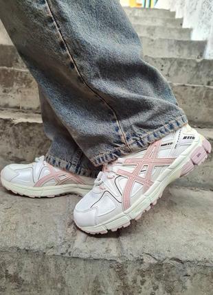 Женские кроссовки asics gel kahana 8 beige powder10 фото