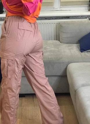 Карго брюки штани тренд рожеві3 фото