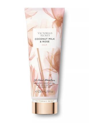 Лосьйон для тіла victoria’s secret coconut milk&rose оригінал natural beauty exfoliating body lotion2 фото