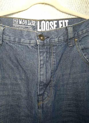 100% коттон. мужские джинсы loose fit w38l323 фото