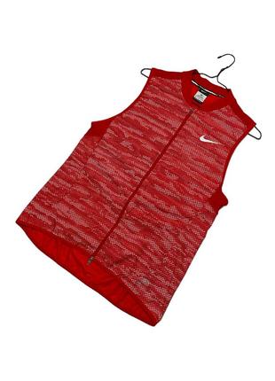 Жилет nike 800 down aeroloft vest jacket red flash reflective 3m gyakusou