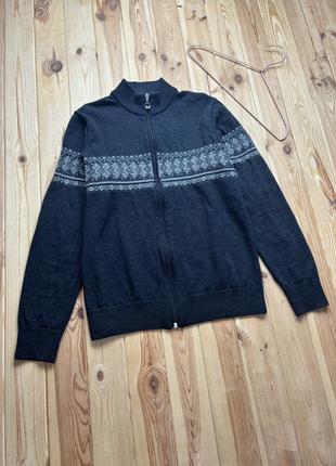 Зіп светр dale of norway merino wool sweater з нових колекцій1 фото